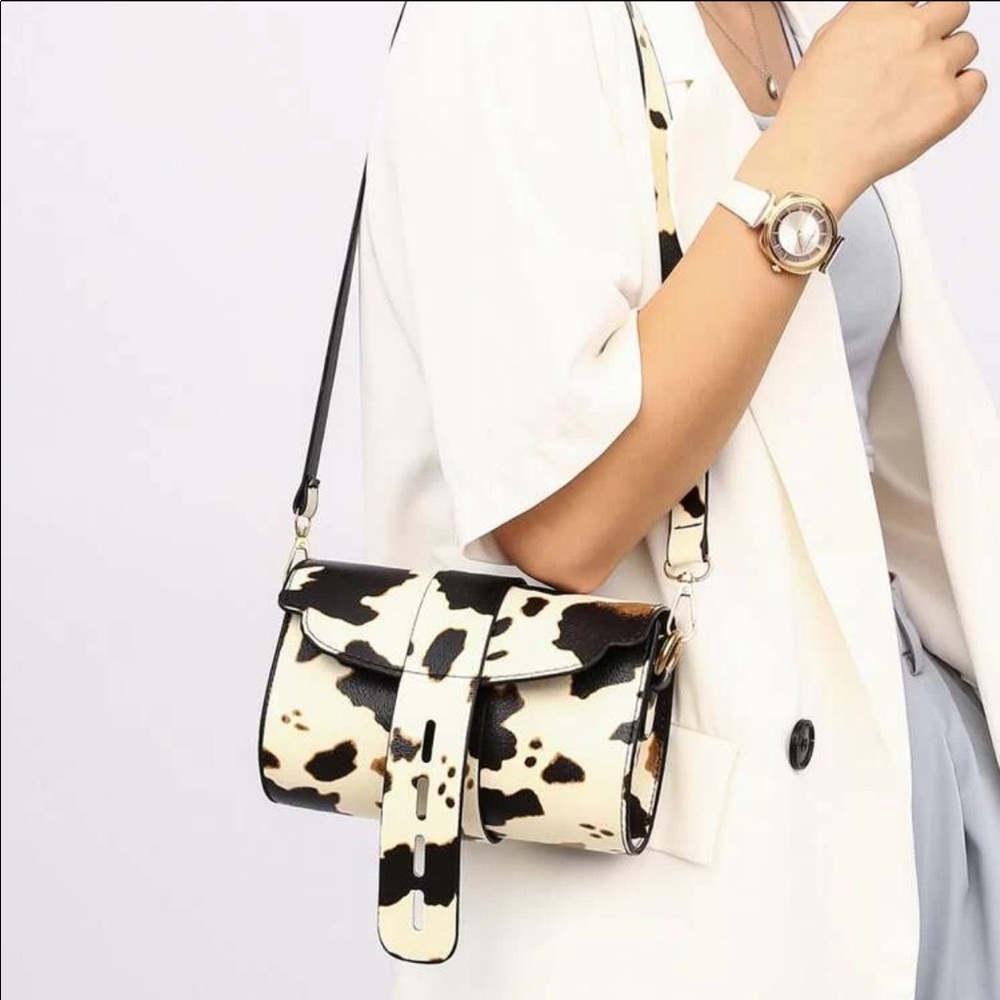 Cow Print Shoulder Bag